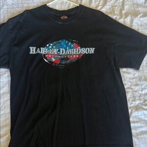 Harley-Davidson Black Tee with Patriotic Logo